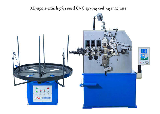 XD-250 2-एक्सिस स्प्रिंग कोइलिंग मशीन का उत्पादन 2.0 मिमी से 5.0 मिमी संपीड़न स्प्रिंग्स