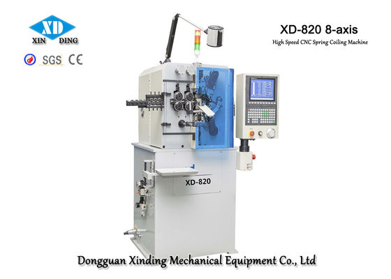 XD-820 8-एक्सिस हाई स्पीड स्प्रिंग कोइलिंग मशीन वायर डायमीटर 0.5 से 2.0 मिमी