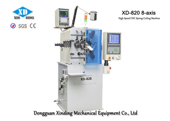 XD-820 8-एक्सिस हाई स्पीड स्प्रिंग कोइलिंग मशीन वायर डायमीटर 0.5 से 2.0 मिमी