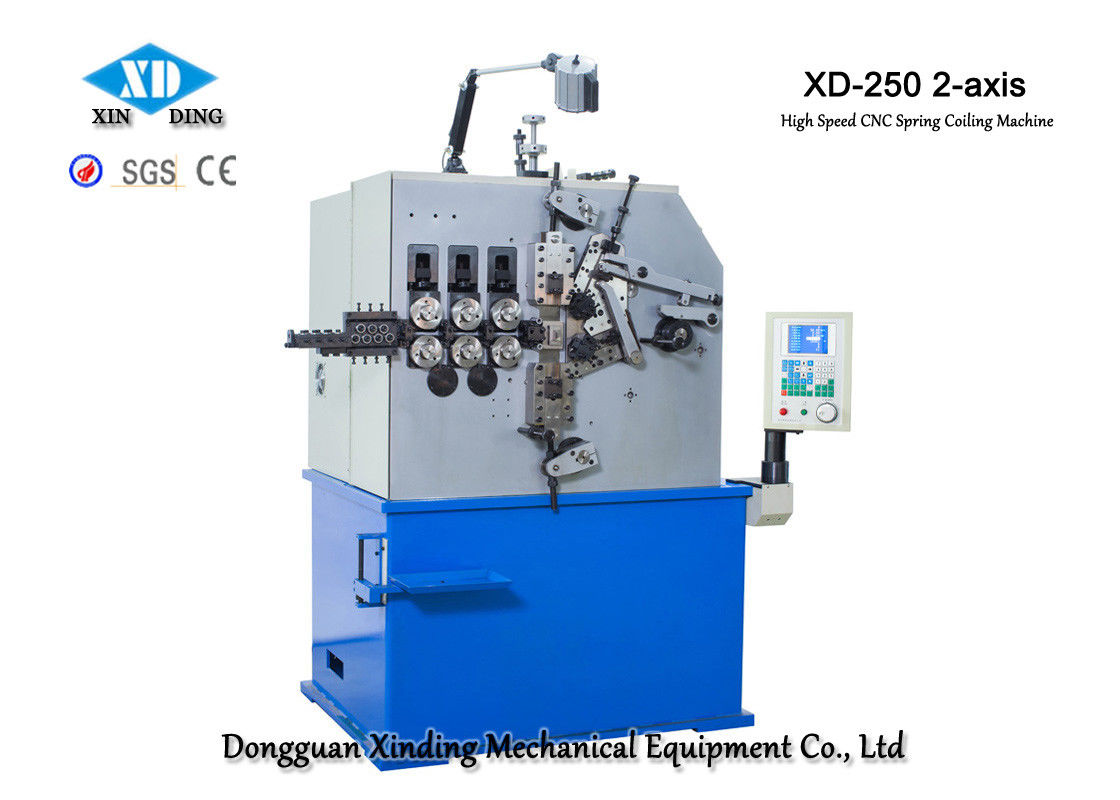 XD-250 2-एक्सिस स्प्रिंग कोइलिंग मशीन का उत्पादन 2.0 मिमी से 5.0 मिमी संपीड़न स्प्रिंग्स